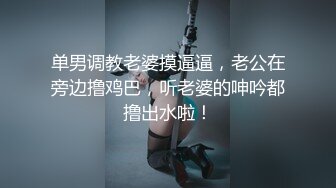 单男调教老婆摸逼逼，老公在旁边撸鸡巴，听老婆的呻吟都撸出水啦！